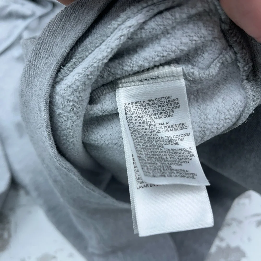 North Face Hoodie Women Small Gray Sweatshirt Sweater Spell Out Heather Ladies *